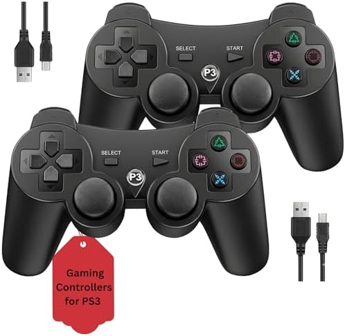 Amazon.com: OKHAHA Controller 2 Pack for PS3 Wireless Controller